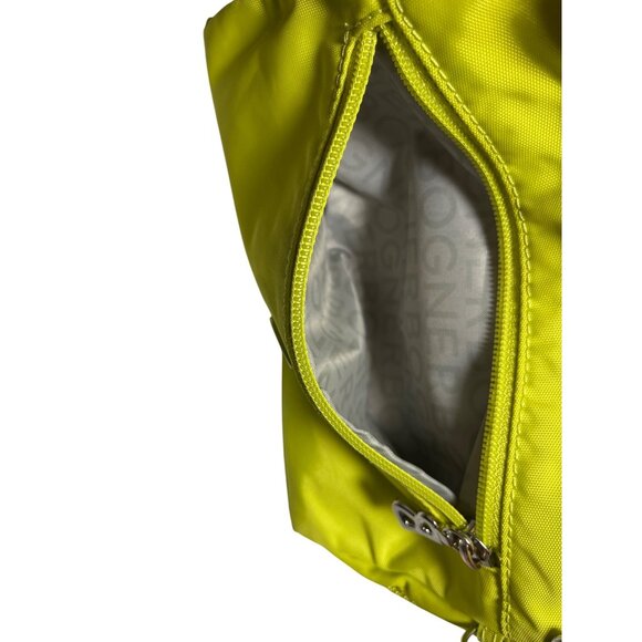 Müller & Meirer Yellow Nylon Crossbody Bag W/ Adjustable Strap & Zipper Pockets - Picture 8 of 9